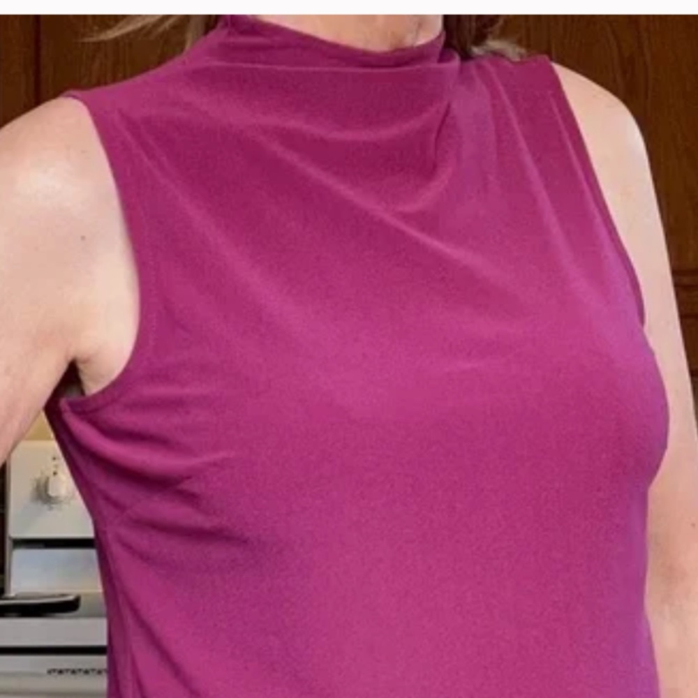 Jones New York Sleeveless Mock Turtleneck Blouse